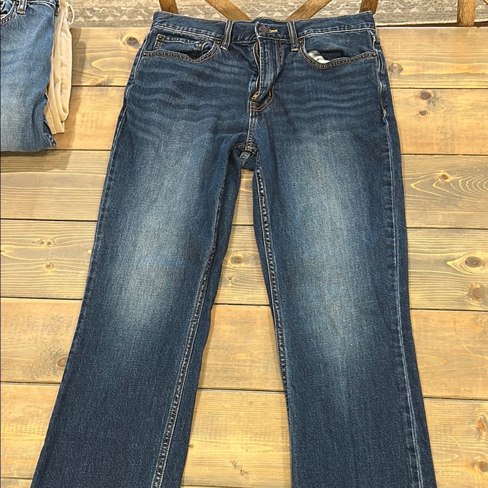 3 Pairs Old Navy Blue and Tan Bootcut Jeans 32X34 - Picture 9 of 10